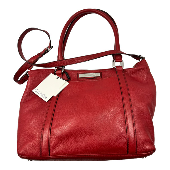 Calvin Klein Handbags - Calvin Klein soft Red Leather Handbag NWT